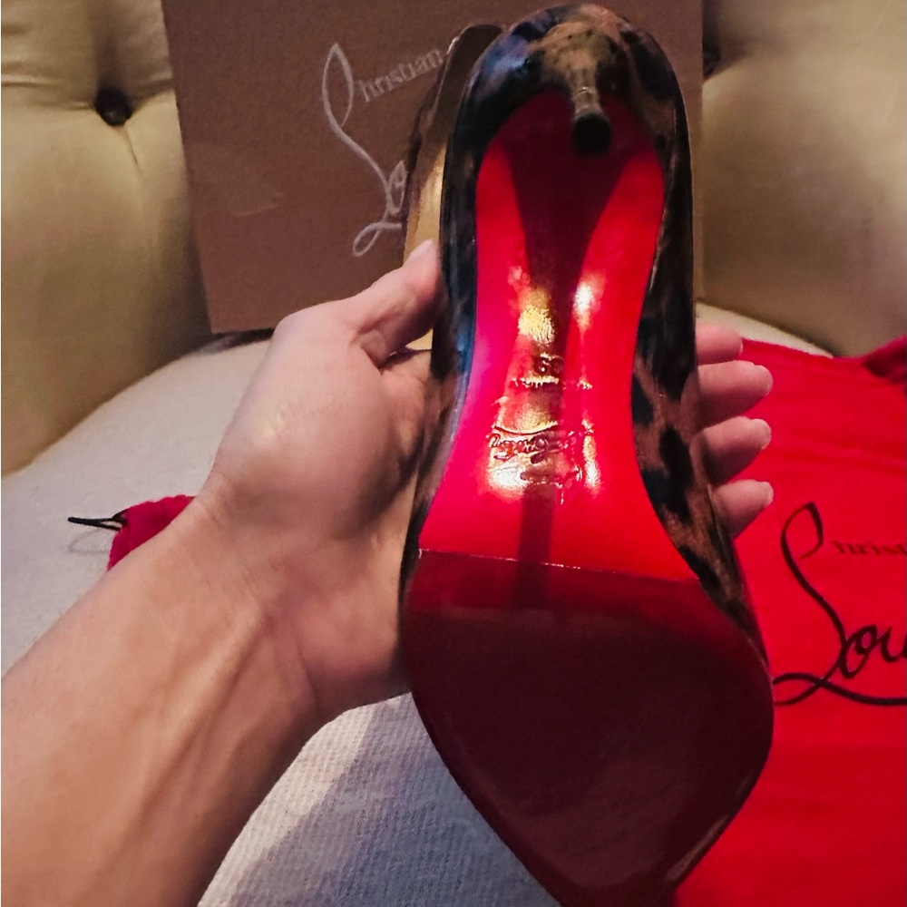 Christian Louboutin Brown Leopard Heels - Picture 3 of 7